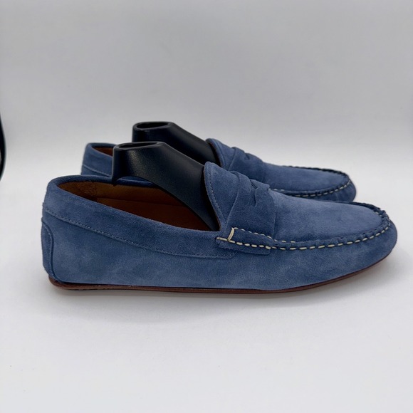 Allen Edmonds Super Sport Penny Loafer Men\'s Size 8 Denim Blue Suede main image 4